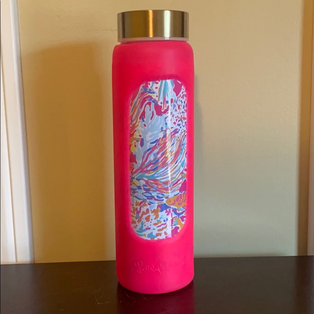 Lilly Pulitzer Glass Water Bottle GWP NIB
